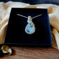 Flashy Rainbow Moonstone Pendant in Sterling Silver