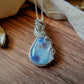 Flashy Rainbow Moonstone Pendant in Sterling Silver