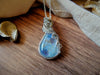 Flashy Rainbow Moonstone Pendant in Sterling Silver