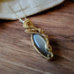 Silky Grey Moonstone Pendant in 14K Gold-Fill